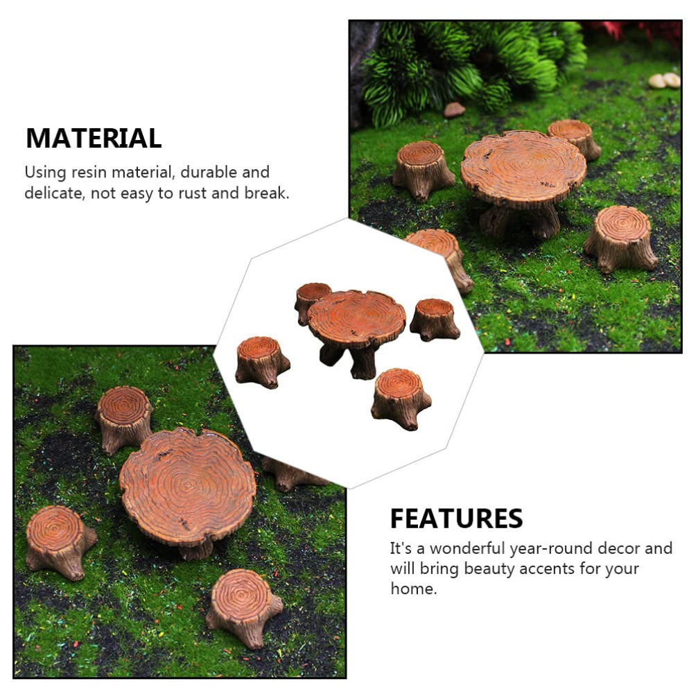 Miniature Table and Chair Set - Creative Simulation Furniture Model for Home Decor, DIY Crafts, Dollhouse Accessories - Perfect for Dollhouse, Model Displays, and Miniature Scenes