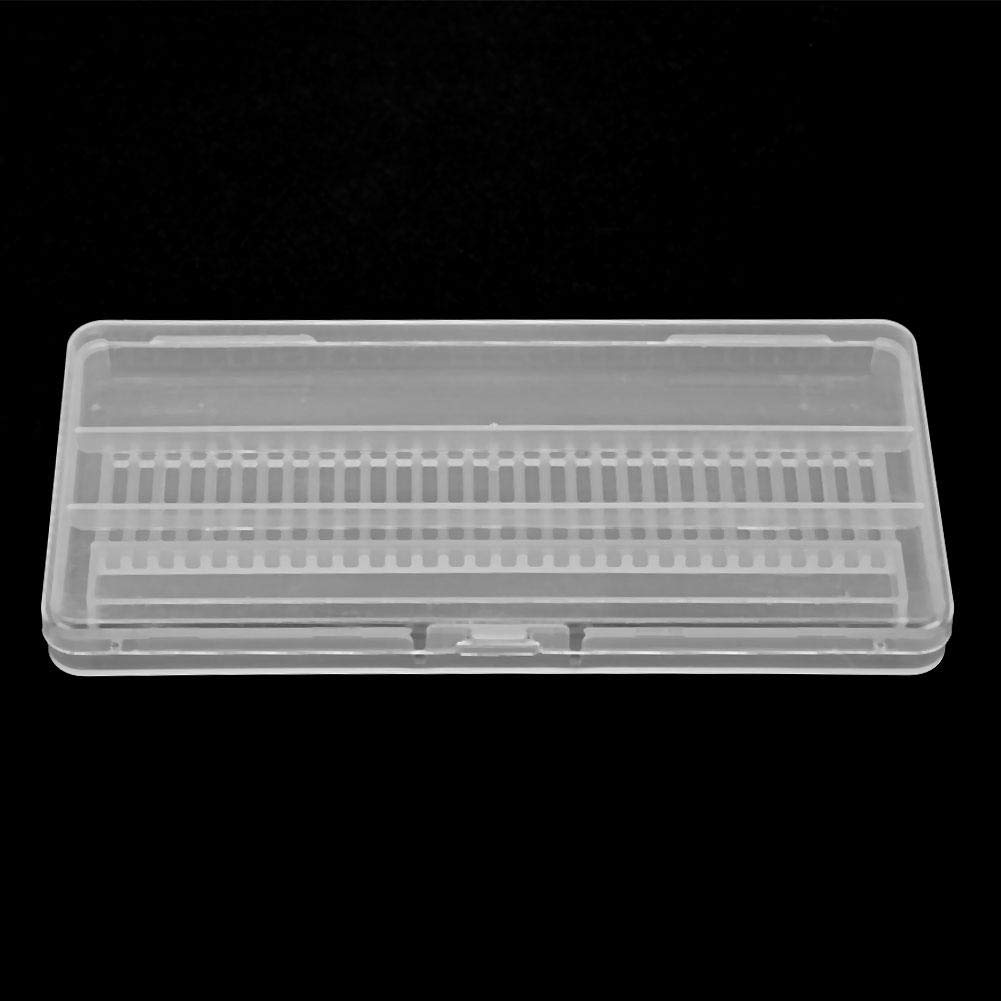 30-Hole Nail Drill Bit Storage Box - Organizer for Manicure & Pedicure Tools