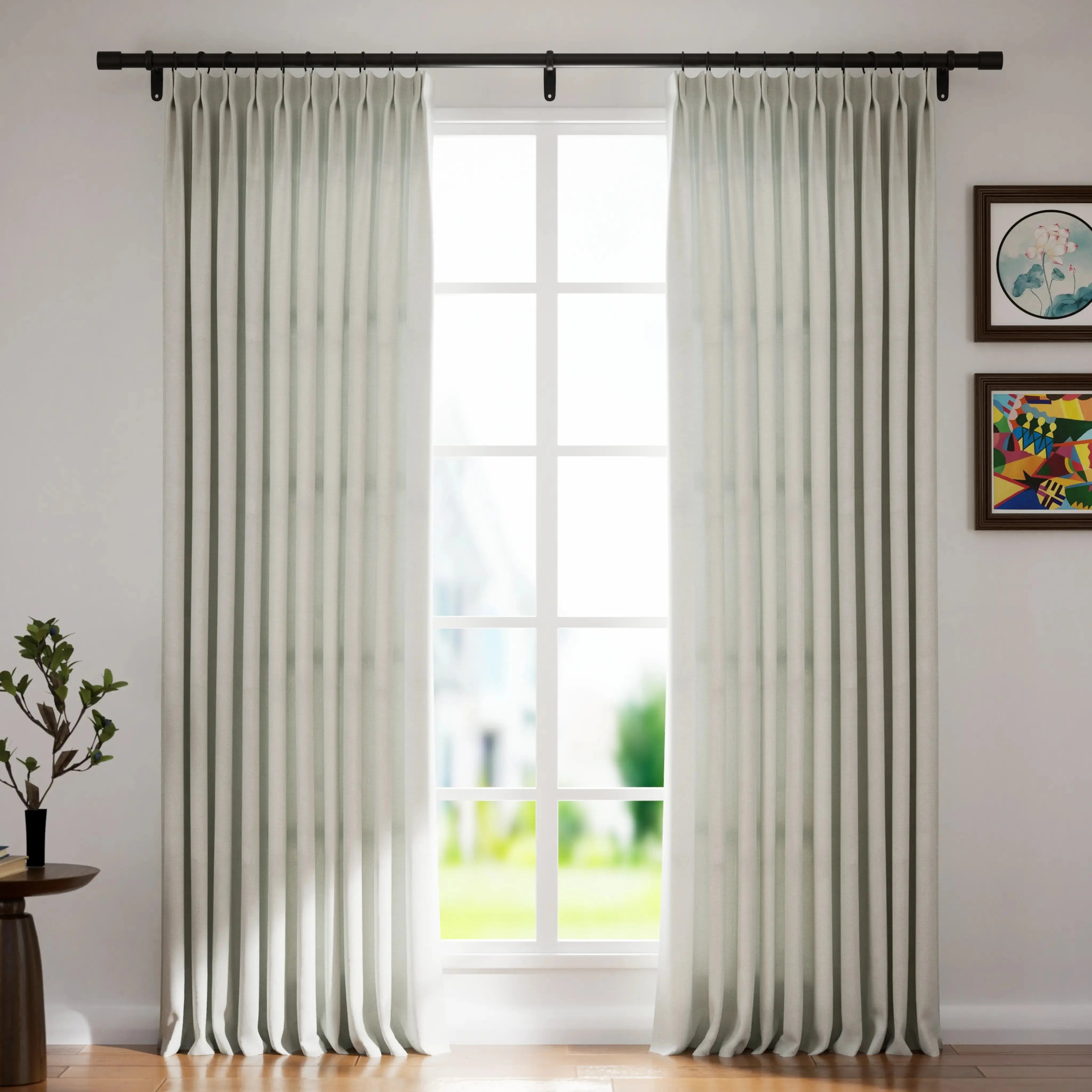 Zola Custom Heavyweight Pleated Curtains for Living Room & Bedroom - Blackout Drapes for Home Decor & Light Control