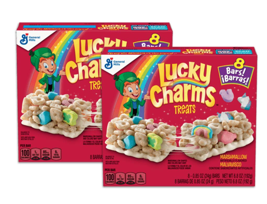 Lucky Charms Cereal Bars - Marshmallow Snacks for Kids Lunch & Travel (16 Bars)
