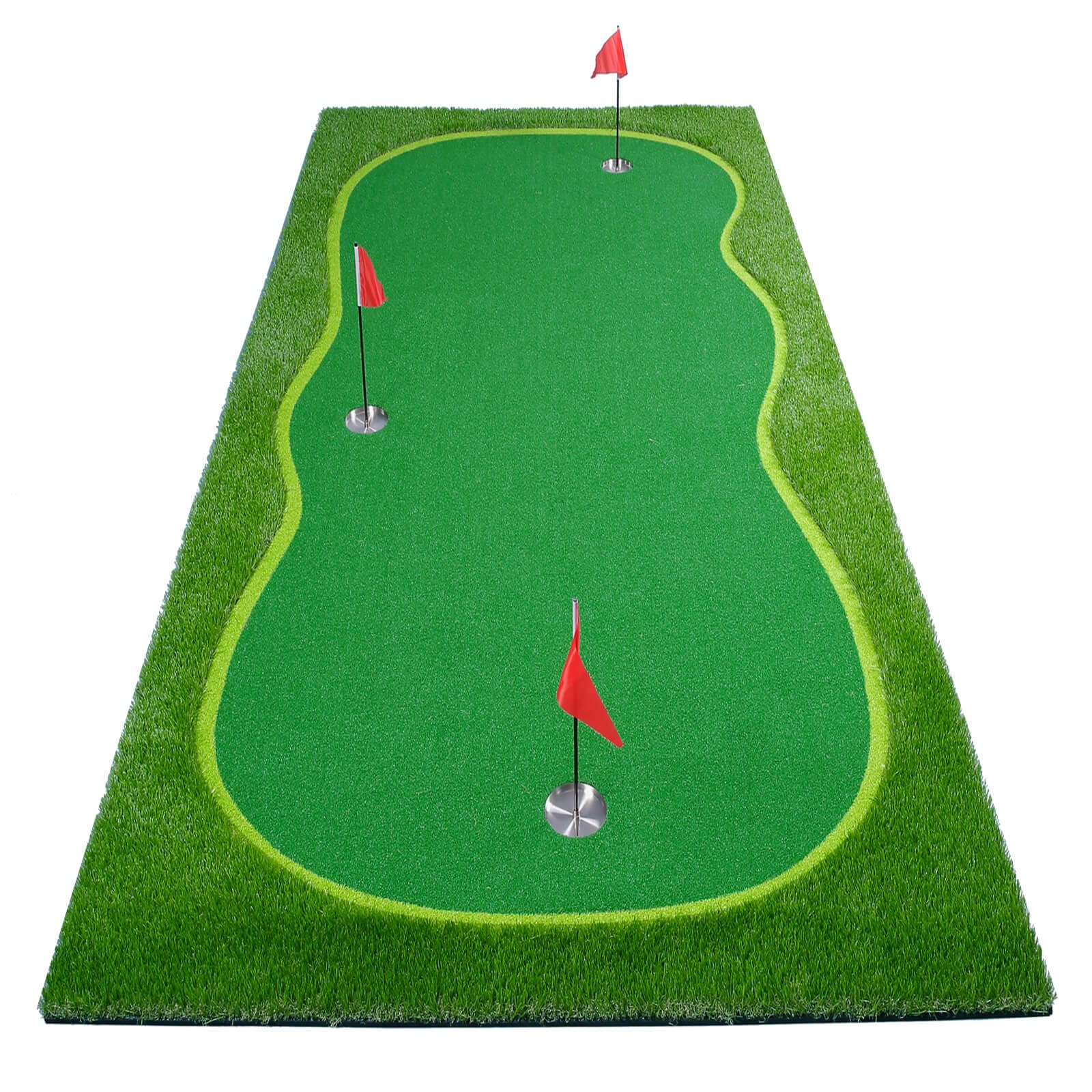 Premium Golf Putting Green Mat - Professional Indoor/Outdoor Training Aid with Challenging Putter Surface for Home, Office & Backyard Practice
