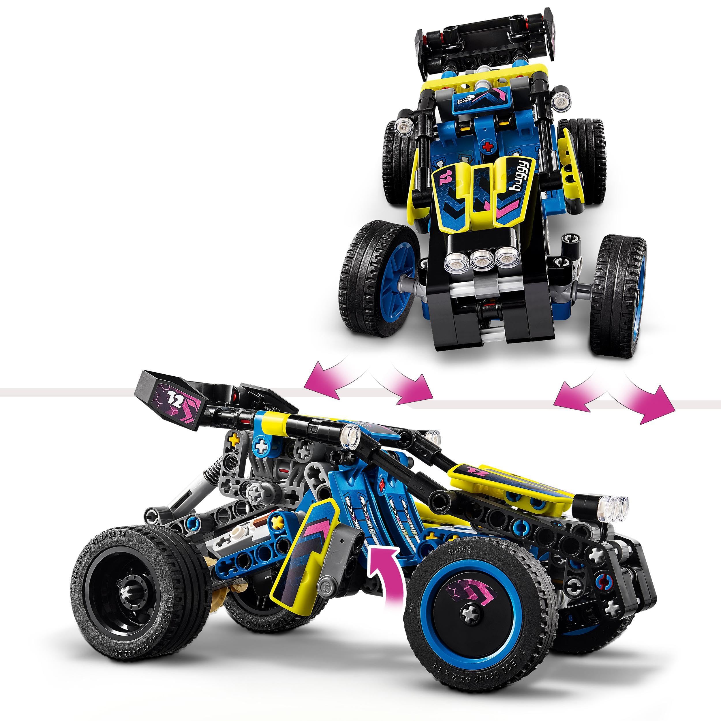 LEGO Technic Off-Road Buggy Rally Racer, 2-in-1 Model Car Building Kit for Kids Ages 8+, STEM Toy Gift for Boys & Girls - Perfect for Racing Adventures & Creative Play