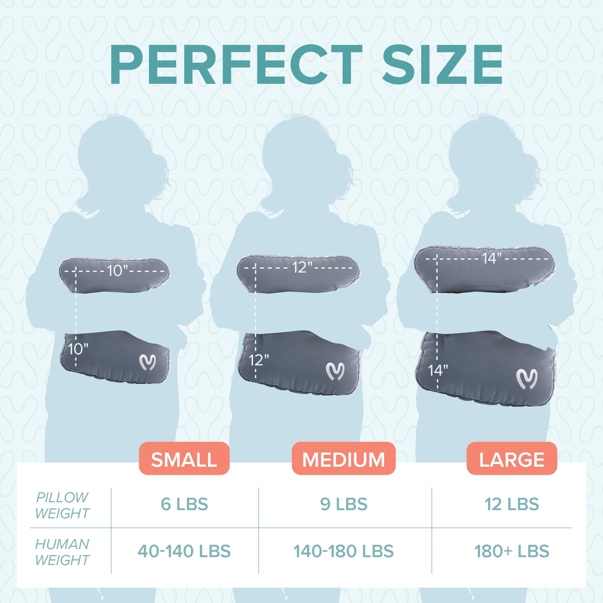 12 lb Weighted Calming Pillow with Glass Beads - Sensory Therapy Pillow for Relaxation, Focus & Stress Relief - Ultra Soft Washable Weighted Blanket for Adults & Kids - Perfect for Anxiety Relief, Meditation & Better Sleep