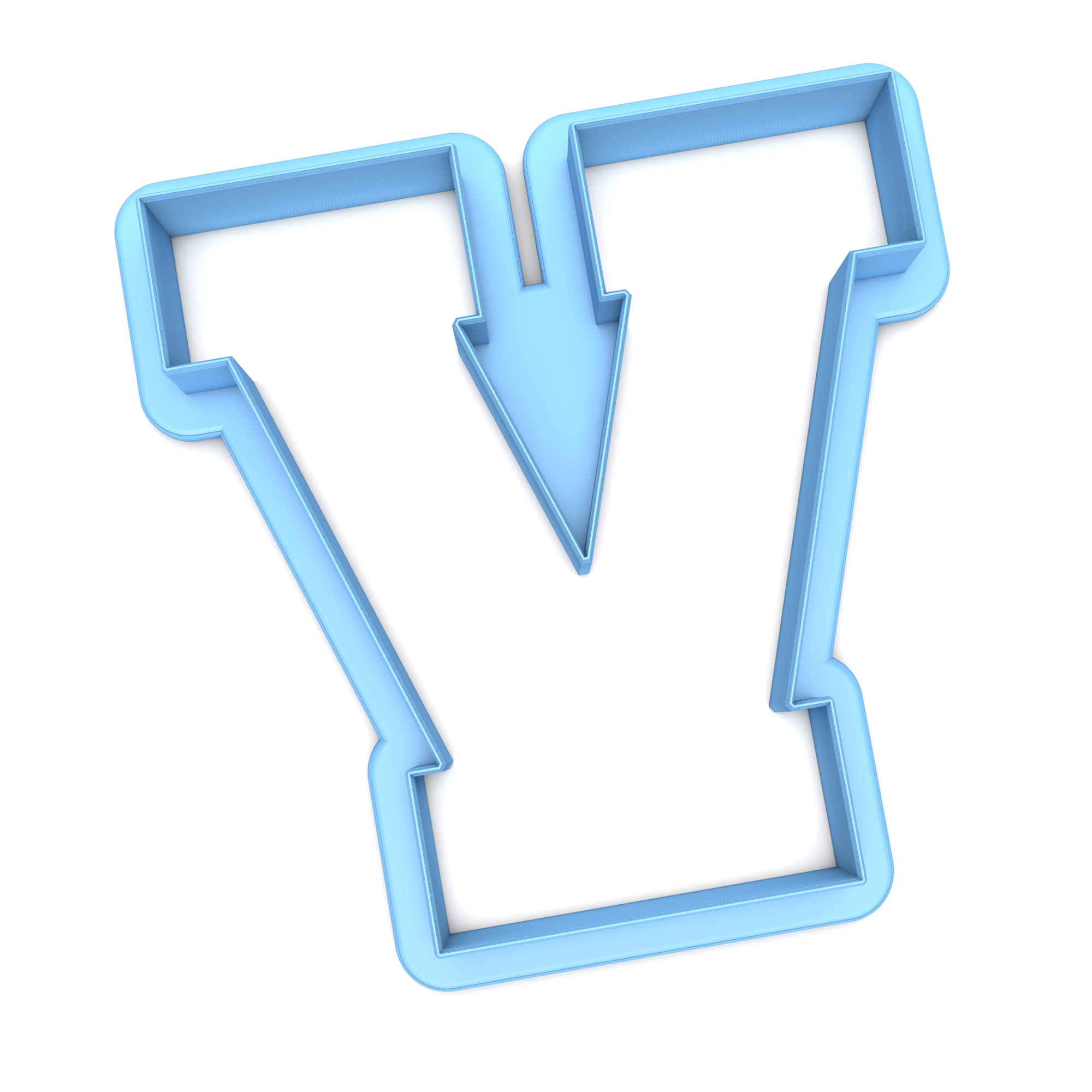 Sweet Prints Inc Varsity Letter V Cookie Cutter - 2 Inch Alphabet Cookie Cutter Set, Dishwasher Safe Stainless Steel - Perfect for Baking, Party Decorations & DIY Crafts