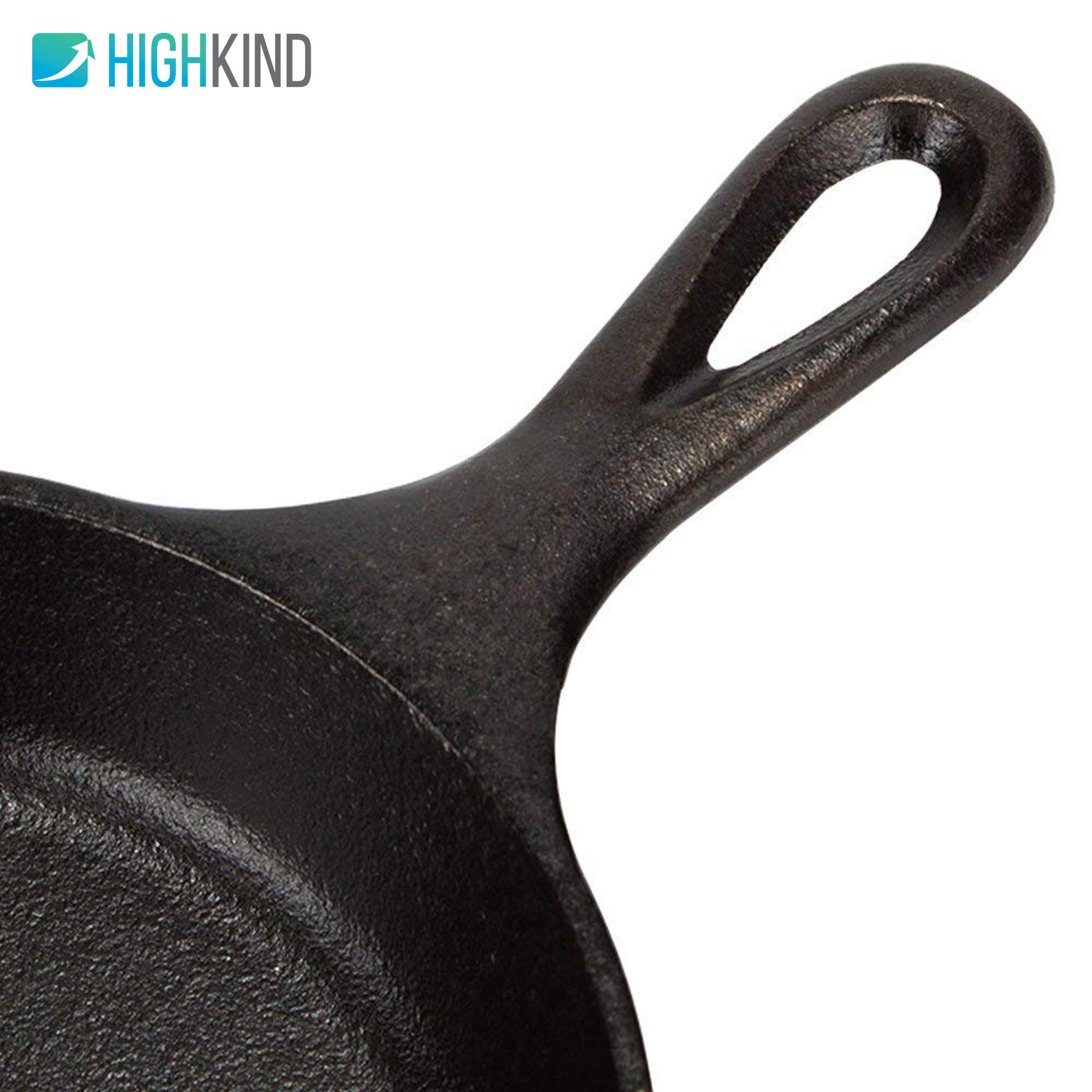 8 Inch Pre-Seasoned Cast Iron Skillet - Heavy Duty Black Cookware for Gas, Induction & Oven - Perfect for Searing, Frying & Baking Steak, Eggs & Cornbread
