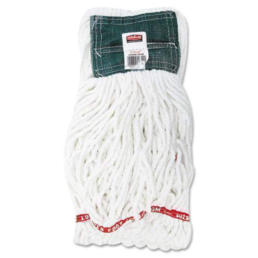 Rubbermaid Commercial Medium Wet Mop Head with Web Foot Technology - Non-Shrink, Looped-End Design for Superior Cleaning in Restaurants, Hospitals, and Schools