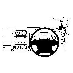 ClicOn No Holes Right Hand Dash Mount for Jeep Compass (2009-2016) - Secure Phone Holder for Off-Road Adventures & Daily Commute
