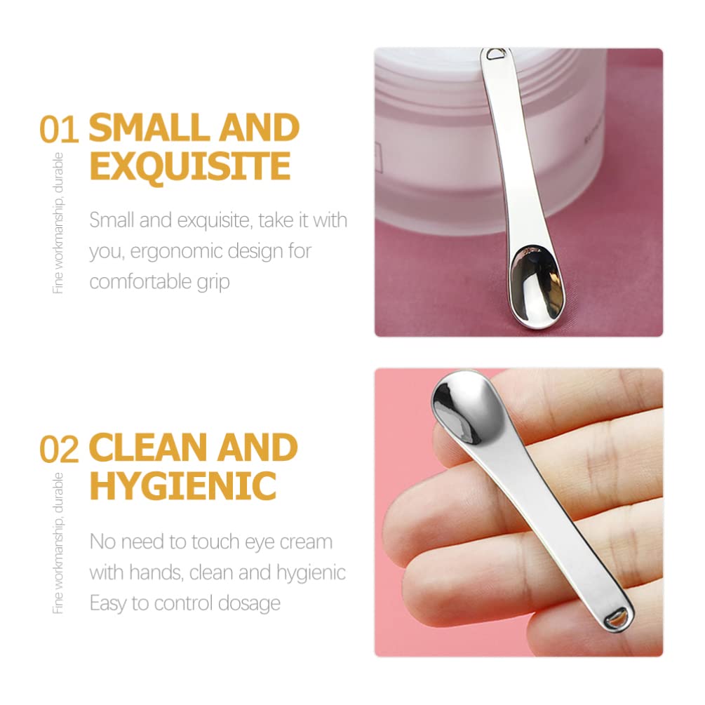 5-Piece Mini Cosmetic Spatula Set - Makeup & Skincare Scoop for Eye Cream, Face Lotion & Beauty Products - Perfect for Precise Application & Hygienic Use in Salons, Travel Kits & Home Skincare Routines