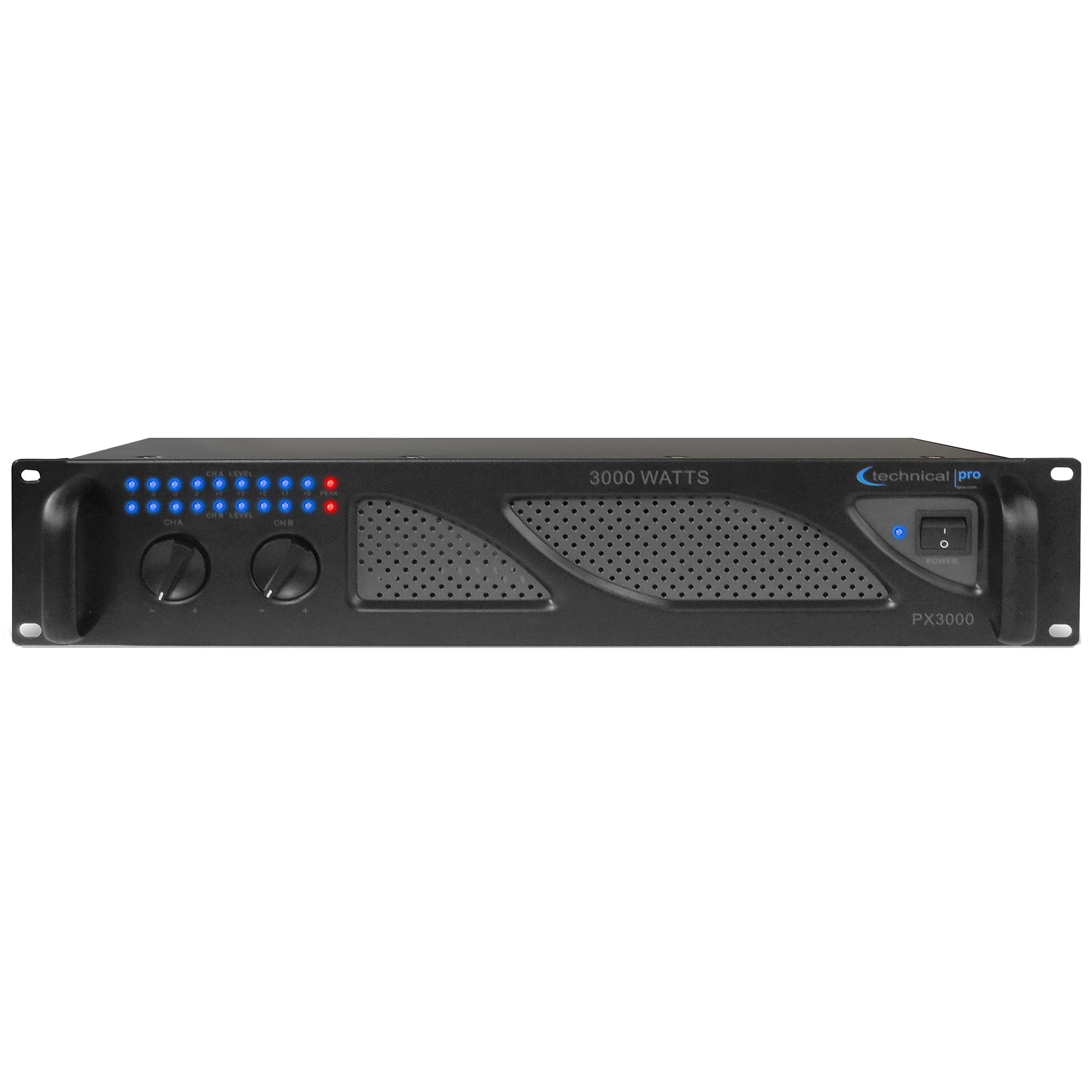 Technical Pro Professional 3000W 2U 2-Channel DJ Power Amplifier with Dual Cooling Fans & Power Stabilizer - Perfect for Nightclubs, Live Events & Professional DJ Setups