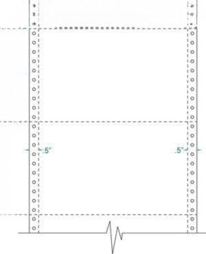 Compulabel Pinfeed Cards Fanfold - 100 lb, 92 Brightness, White (211601) | Continuous Form Computer Paper for Dot Matrix Printers, Billing & Inventory Systems