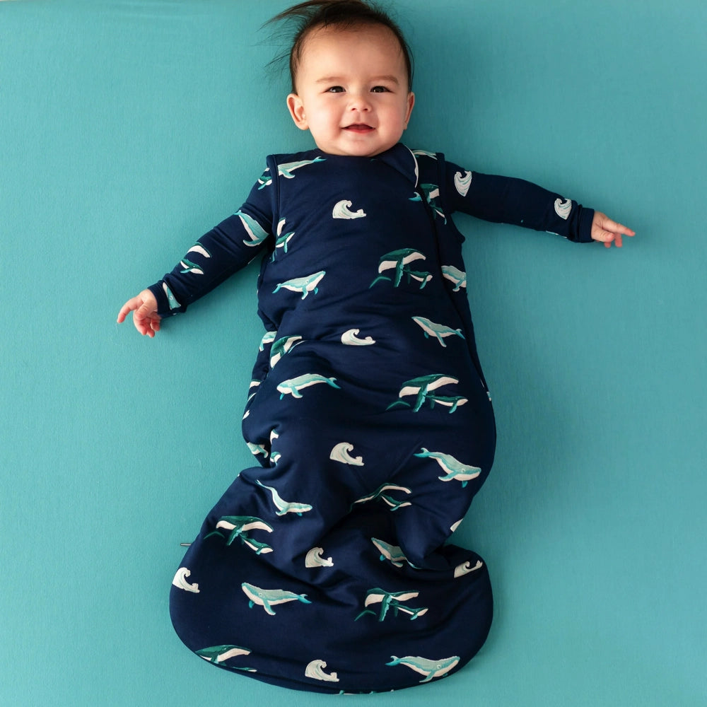 Kyte Baby 1.0 Tog Sleep Sack - Soft & Breathable Baby Sleeping Bag for Newborns & Infants - Perfect for Nursery, Daycare & Travel - Humpback Whale Design