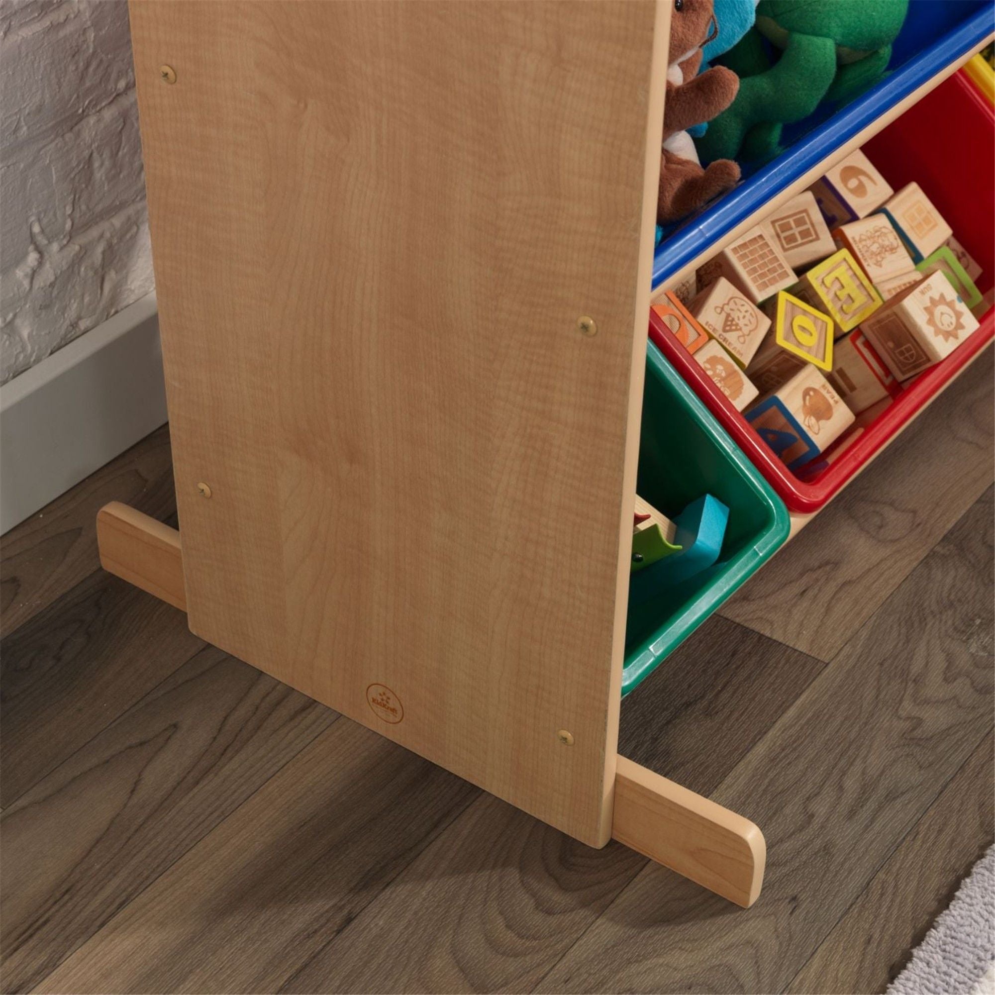KidKraft Sort It & Store It Bin Unit - Primary & Natural Wooden Toy Organizer for Kids | Perfect for Playroom, Classroom & Bedroom Storage