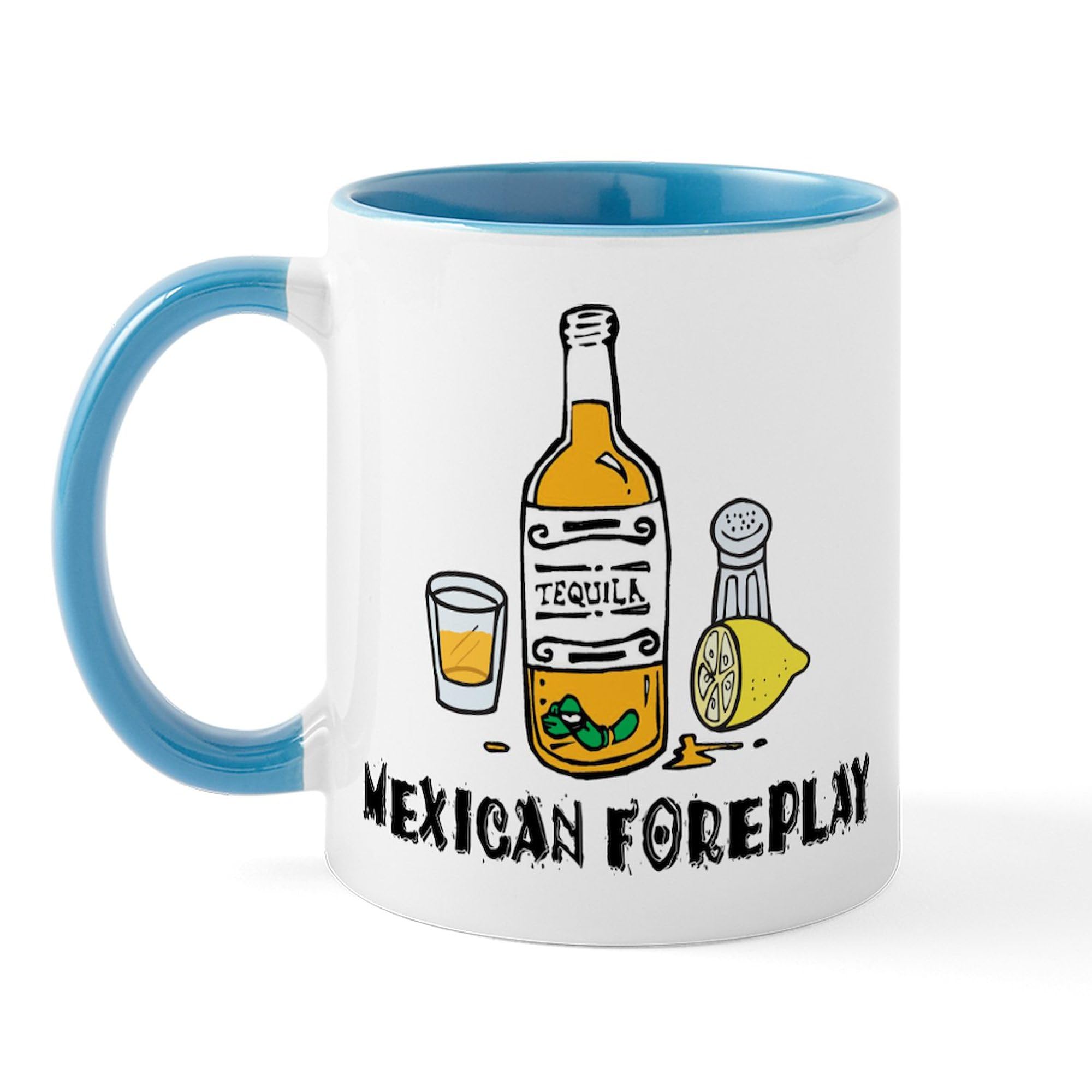 Mexican Foreplay 11 oz (325 ml) Ceramic Coffee Mug - Funny Novelty Gift for Couples, Perfect for Morning Coffee or Romantic Date Nights