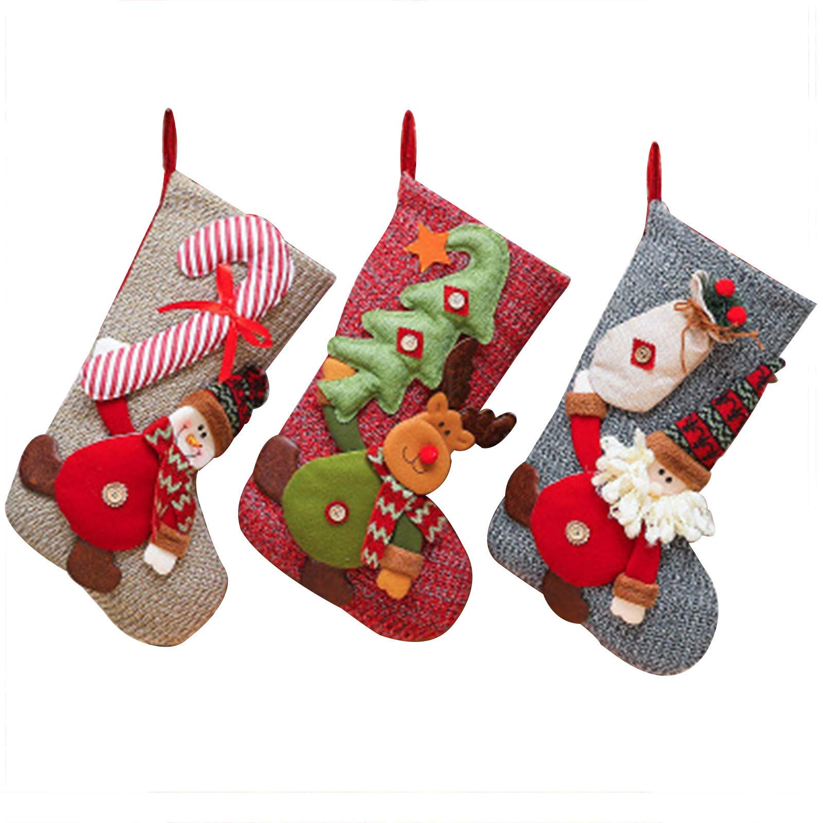 Festive Santa Claus Christmas Socks - Holiday Decorations, Candy Stocking Gift for Tree Pendant - Perfect for Xmas Parties, Home Decor & Gift Giving