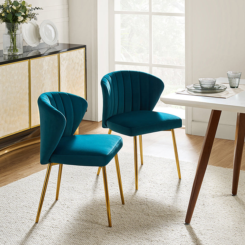 Aruna Side Chair Set - Modern Dining Chairs for Kitchen, Living Room & Office - 2-Piece Wooden Accent Chairs with Cushion - Perfect for Small Spaces, Breakfast Nook & Home Decor