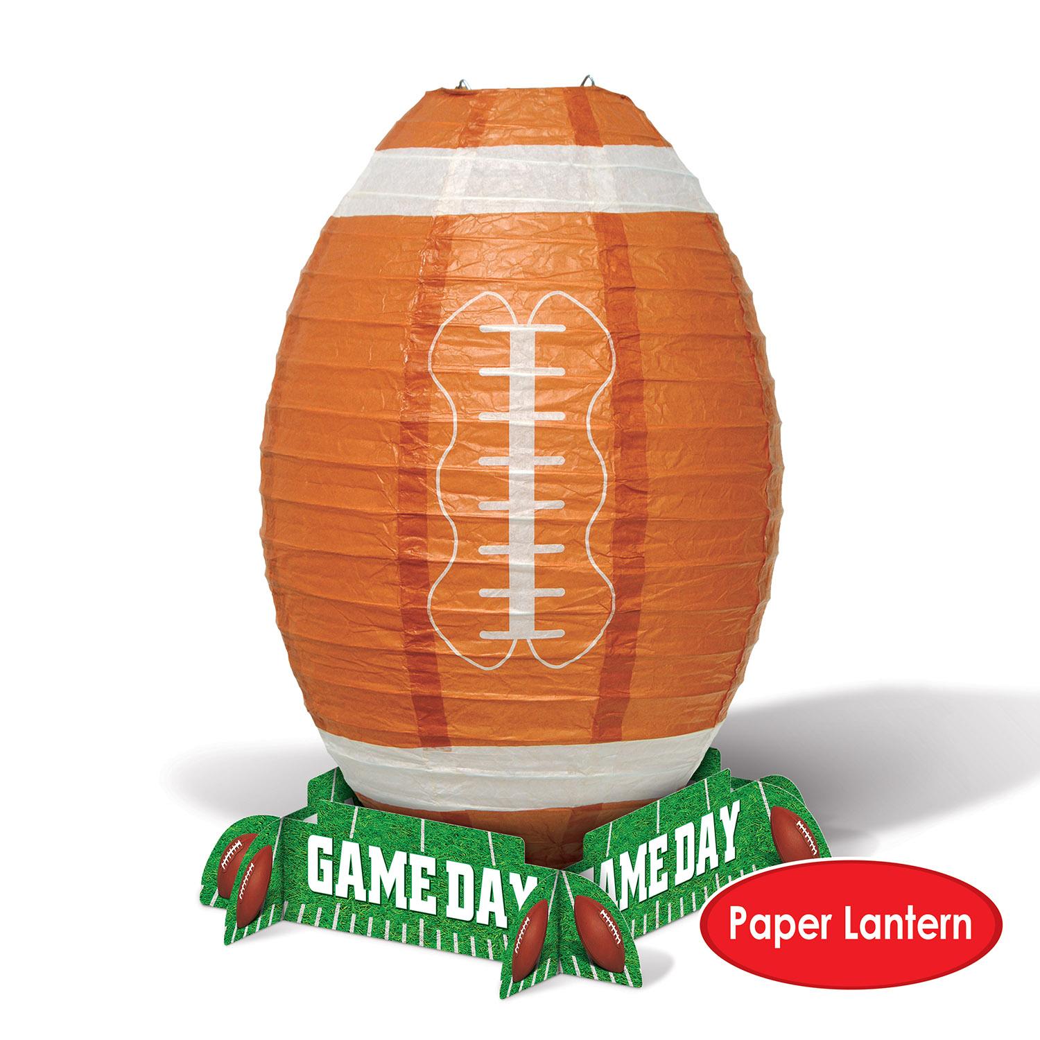12 Pack Beistle Game Day Football Party Lantern Centerpieces - Football Themed Decorations for Tailgating, Super Bowl Parties & Home Decor
