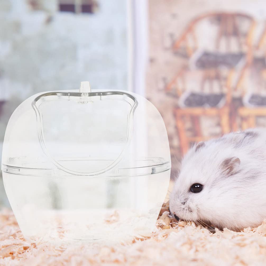 Mipcase 2-Pack Clear Hamster Bath Tub - Small Pet Sand Bath Container for Hedgehogs, Gerbils & Rodents - Transparent Digging Sandbox & Cage Accessories for Playtime & Grooming
