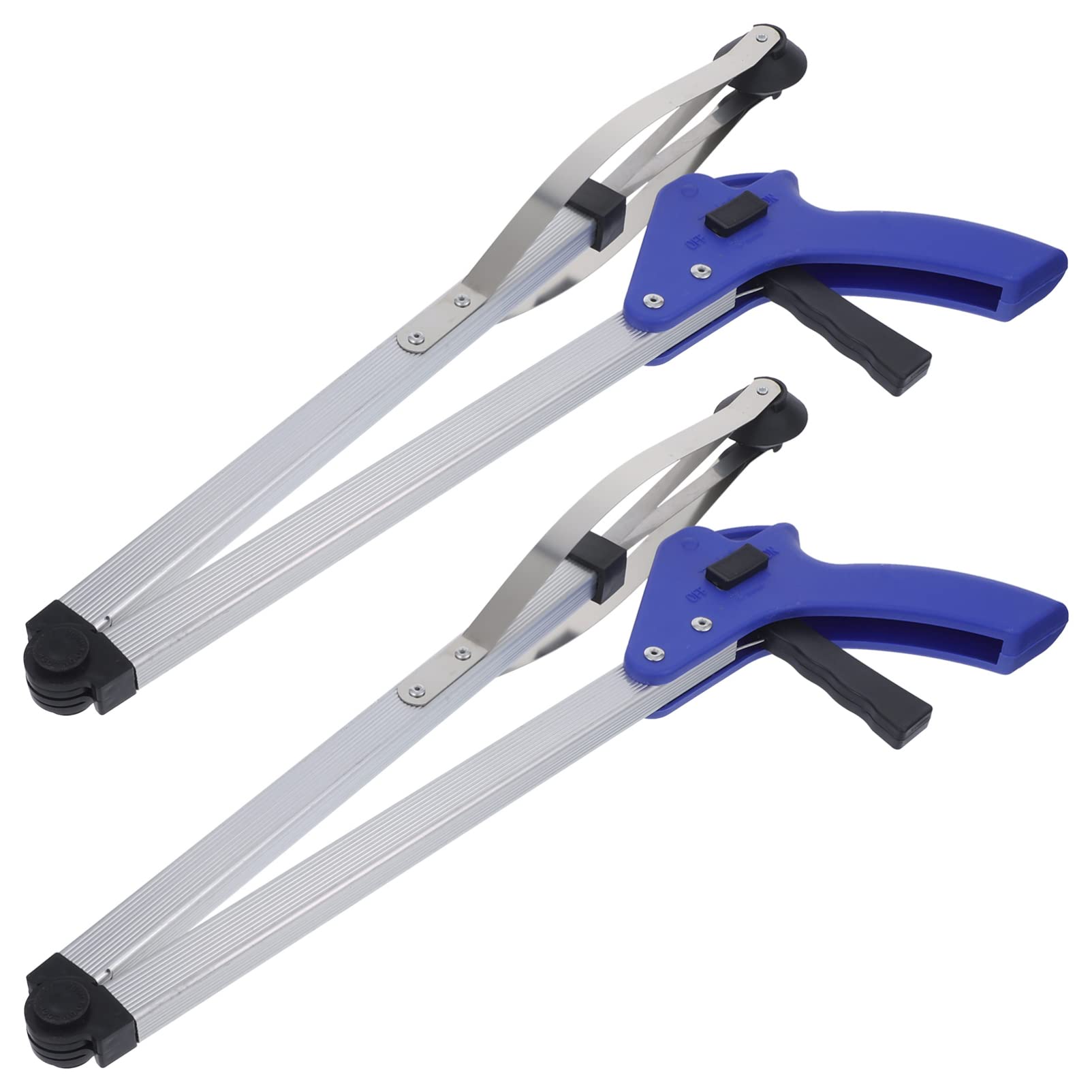 ULTECHNOVO 2-Pack Trash Grabber Reacher Tool - Mobility Aid & Litter Picker for Elderly, Gardening, and Home Use - Blue (33