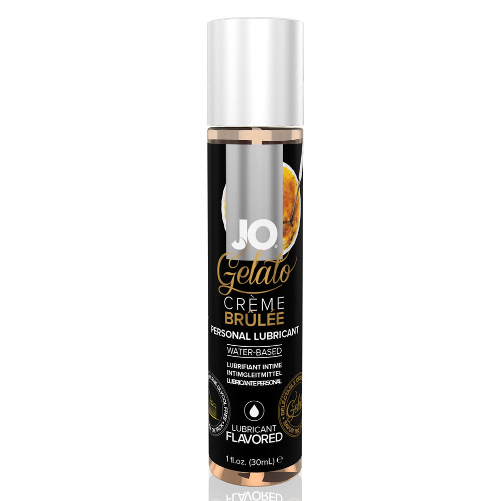 JO Gelato Crème Brûlée Flavored Lubricant - Sweet & Silky Personal Lubricant for Couples - Perfect for Romantic Nights & Sensual Massage
