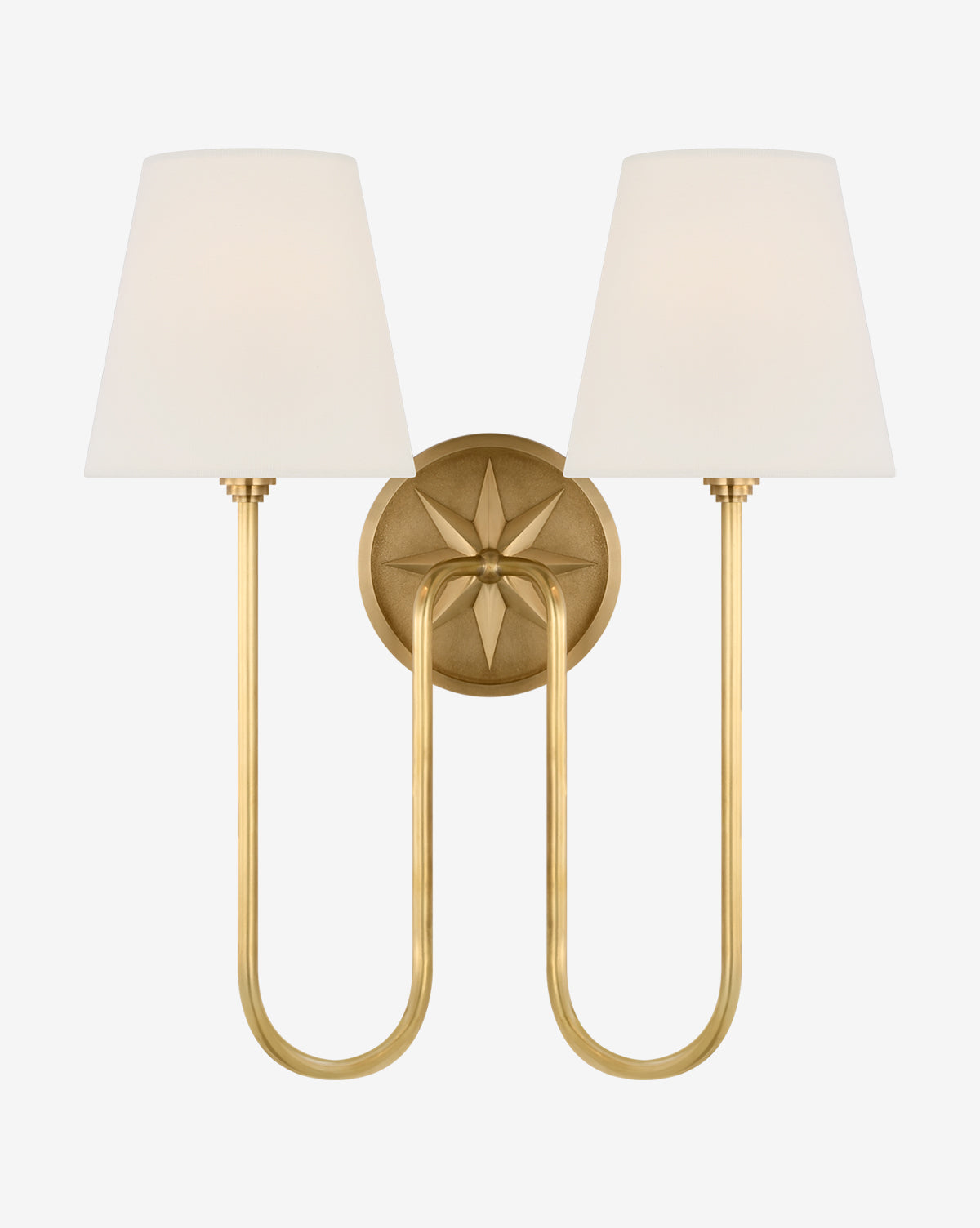 Polaris Double Sconce Wall Light - Modern LED Wall Sconce with Adjustable Arms for Bedroom, Living Room, or Hallway Lighting