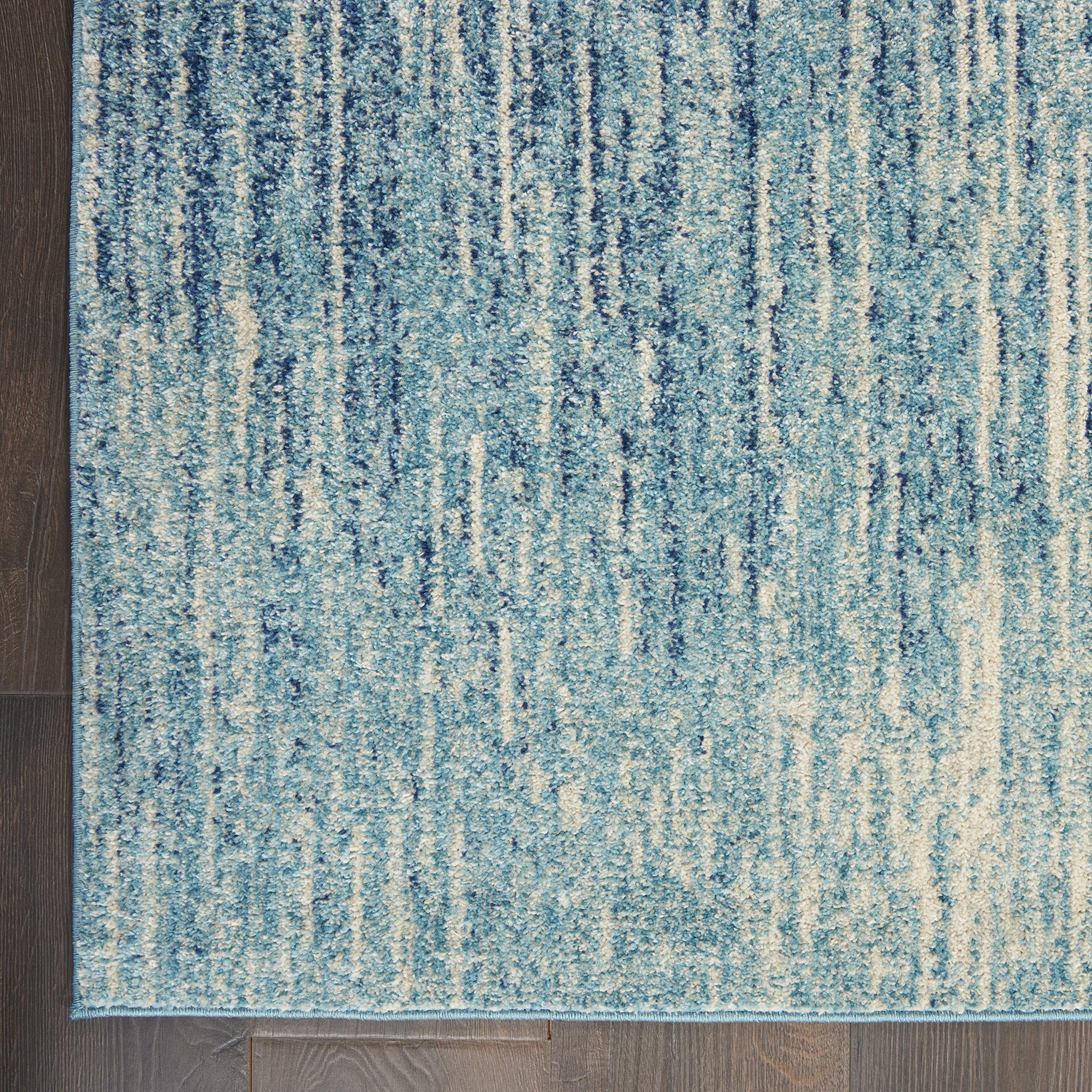 Nourison Passion Abstract Navy/Light Blue 8' x 10' Area Rug - Easy Clean, Non-Shedding, Stain Resistant - Perfect for Bedroom, Living Room, Dining Room & Kitchen Decor (8x10)