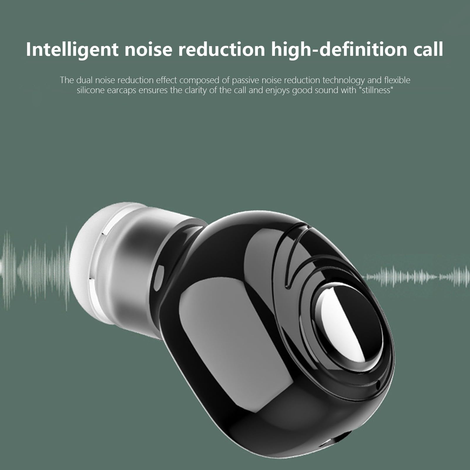 Premium Active Noise Cancelling Wireless Earbuds Bluetooth 5.0 - True Wireless in-Ear Headphones with ENC, IPX5 Waterproof, 30H Playtime for Work, Sleep, Sports & Travel (Black) - Perfect for Commuting, Gym Workouts and Relaxation