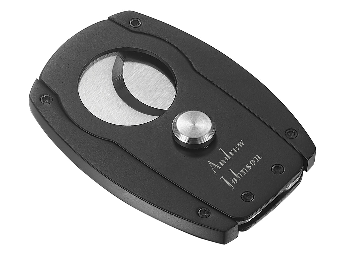 Premium Visol Corbett Double Guillotine Cigar Cutter - Black Matte Finish | Sharp Stainless Steel Blades | Perfect for Cigar Enthusiasts & Gifts | Ideal for Home, Office & Outdoor Use