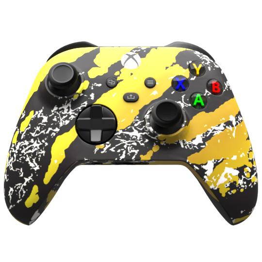 Chrome Gold Splatter XBX Shell Only - Premium Replacement Cover for Gaming Consoles - Perfect for Customization & Protection