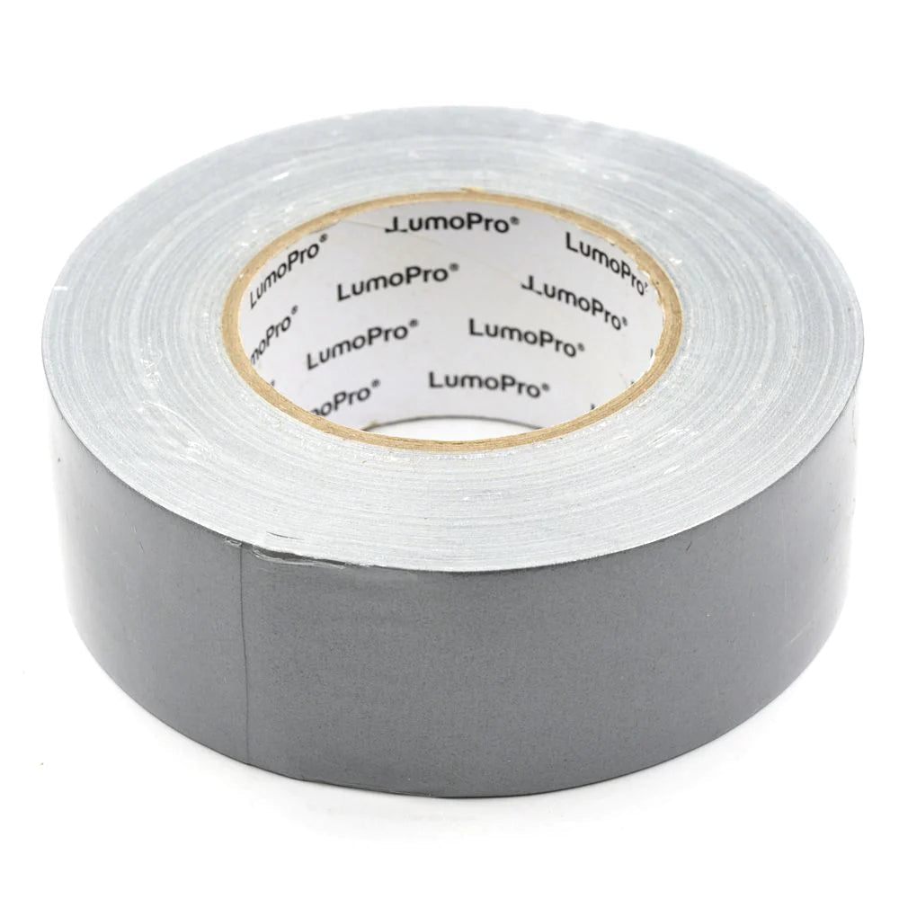 Lumopro Gray 2-Inch X 55-Yard Professional Gaffer Tape - Strong Adhesive Cloth Tape for Photography, Theater, and Event Setup