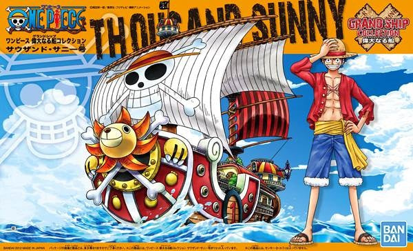Bandai One Piece Grand Ship Collection #01 Thousand Sunny Model Kit - Anime Ship Building Set for Collectors & Fans - Perfect for Display, Gifts & DIY Projects