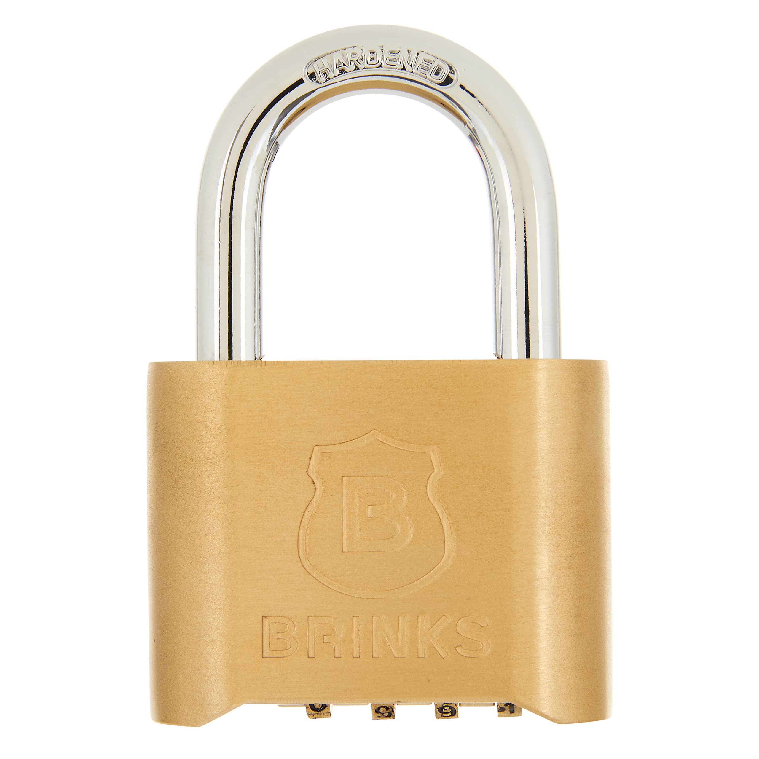 BRINKS 171-50051 Solid Brass Resettable Combination Lock 48mm - Secure Lockbox, Gym Locker, School, Storage & Travel Use