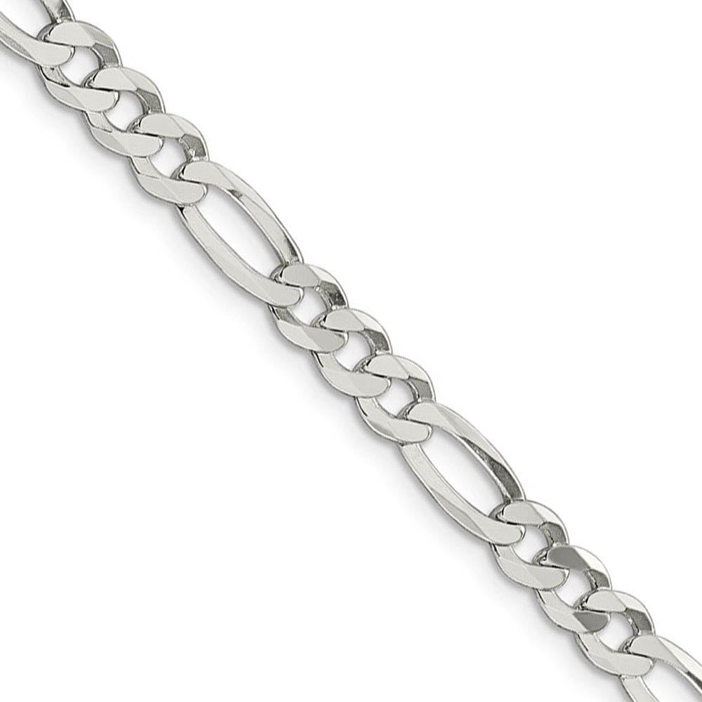 5.5mm Sterling Silver Figaro Chain Necklace for Men & Women - Elegant & Durable