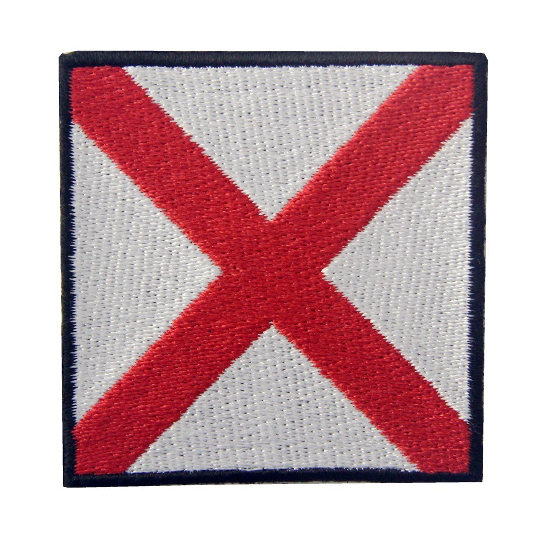 Alabama State Flag Patch - Embroidered Iron On & Sew On AL Emblem for DIY, Uniforms, Hats, Bags & Patriotic Crafts
