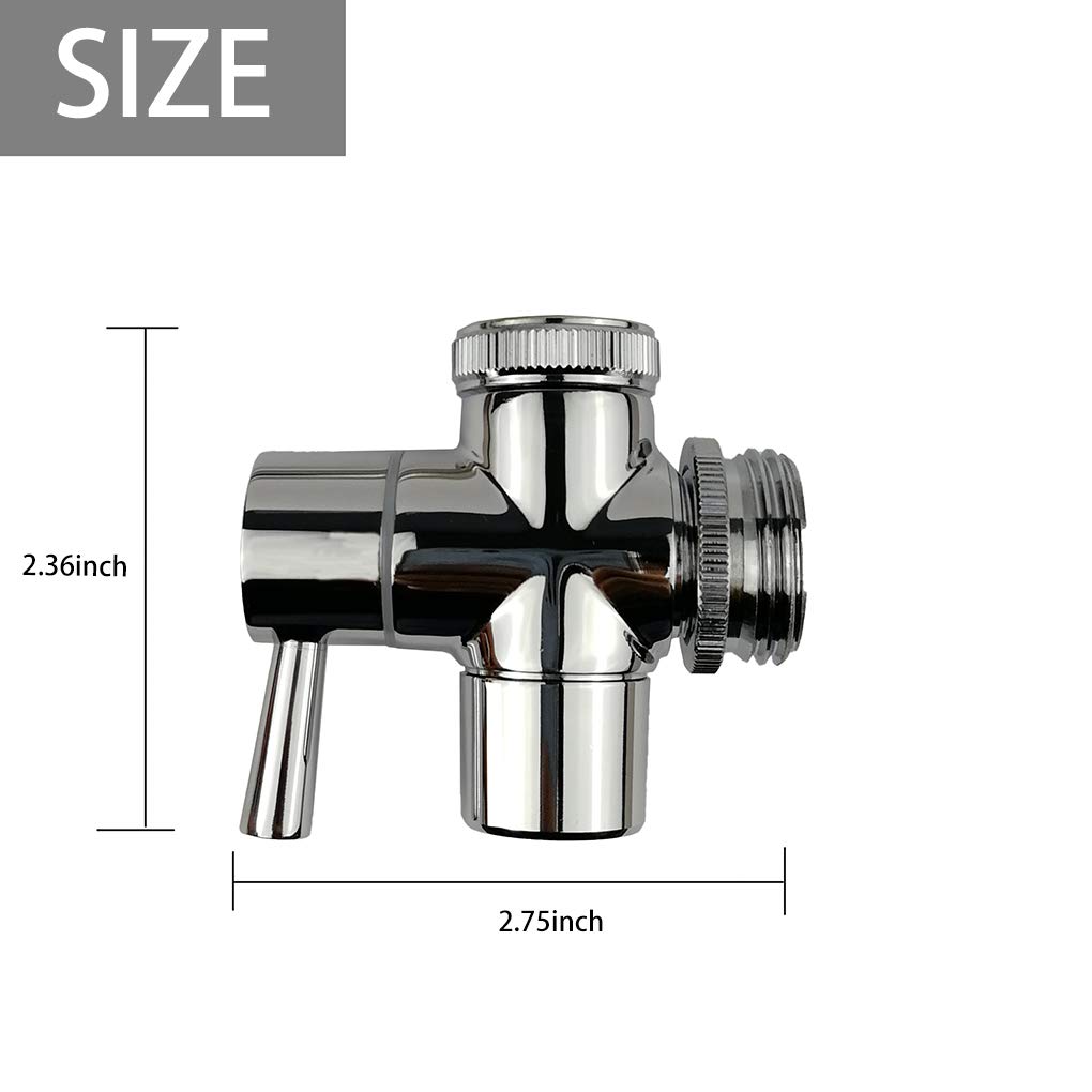 All Brass Sink to Garden Hose Diverter Adapter Valve with Aerator - G1/2