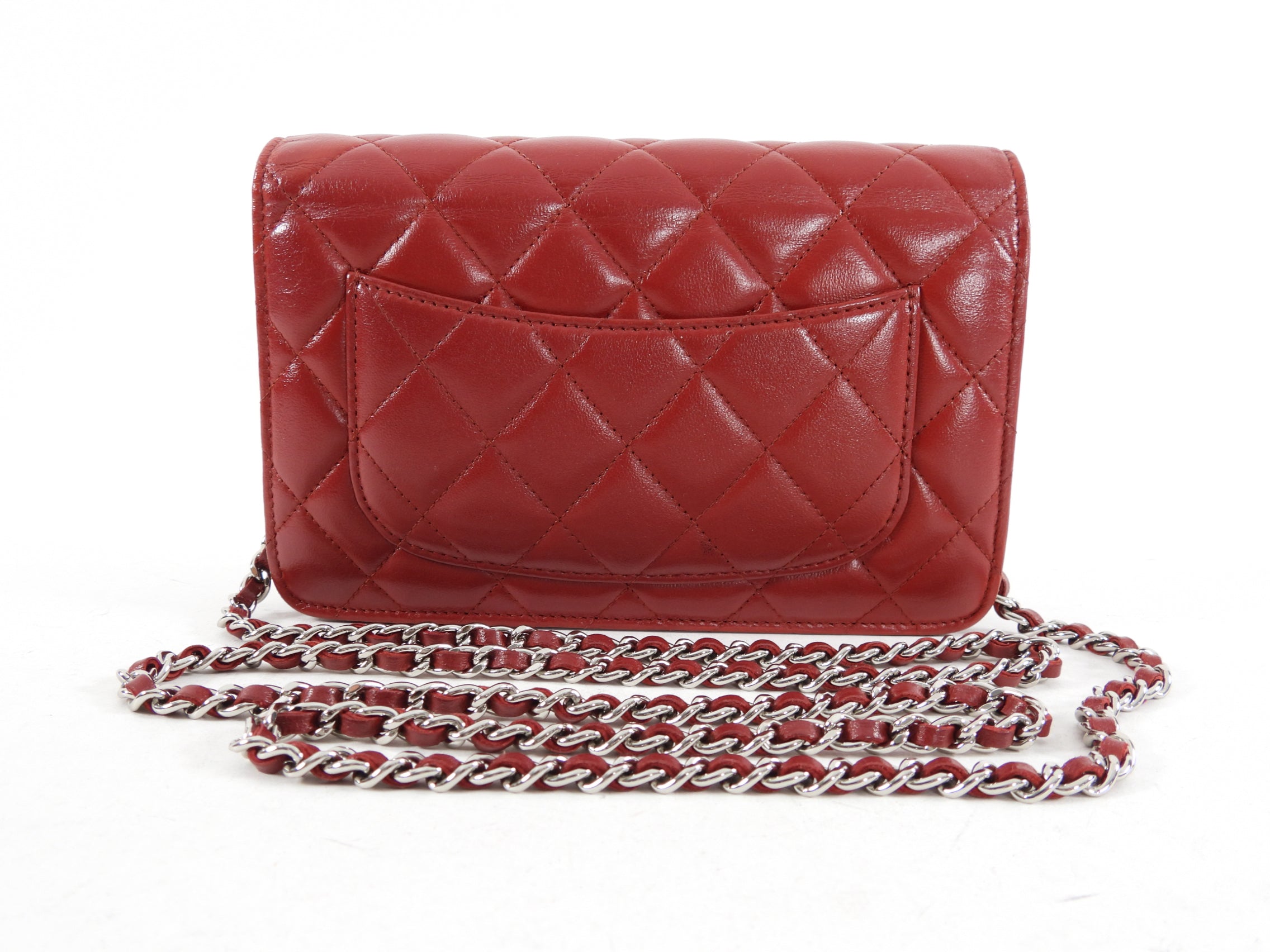 Chanel Red Leather Quilted Timeless Classic Wallet on Chain - Luxury Crossbody Bag for Women, Perfect for Parties, Date Nights & Special Occasions
