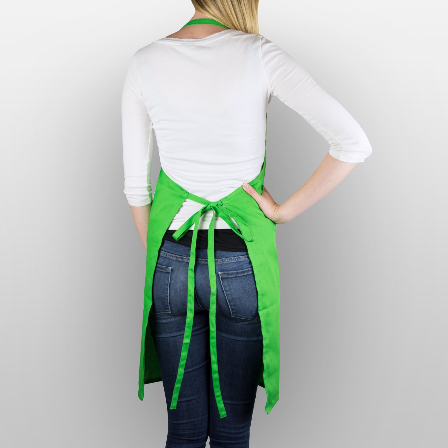 DII Everyday Basic Kitchen Collection - Chef Apron in Neon Green | Premium Cooking Apron for Chefs, Bakers & Home Cooks | Perfect for Cooking, Baking, Grilling & Kitchen Work