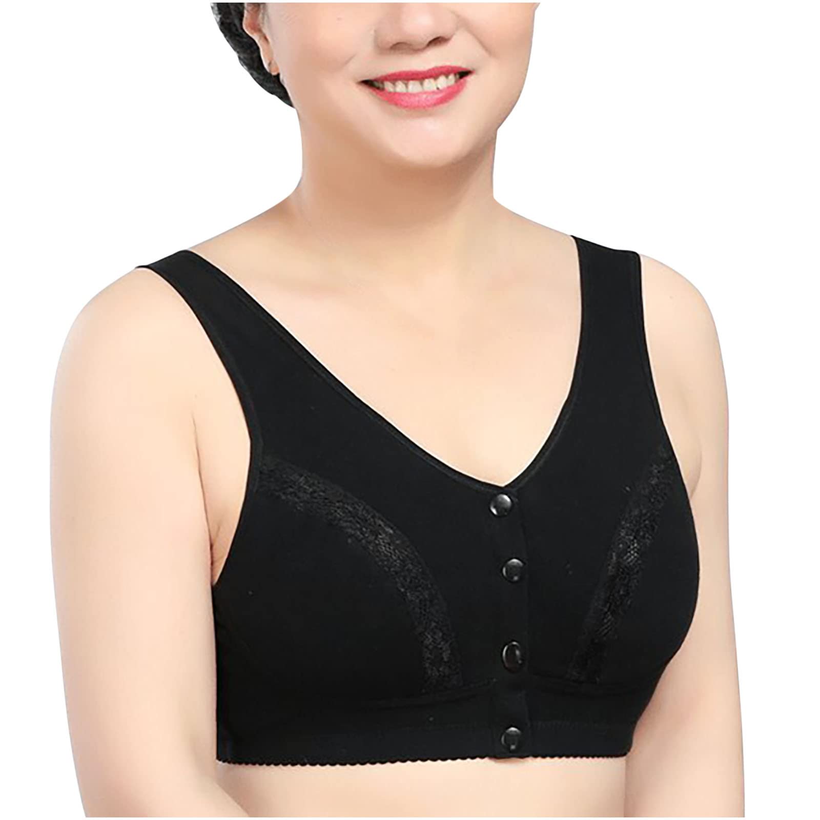 Plus Size Sports Bras for Women - Wireless Breathable Bralette Lingerie with Lace Trim - Comfortable Everyday Bra for Teens & Women - Perfect for Yoga, Gym & Daily Wear