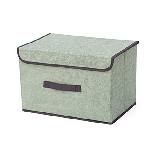 Non-Woven Fabric Storage Box with Cover & Handle - Foldable Wardrobe Organizer for Clothes, Shelves & Home Decor | Perfect for Bedroom, Closet & Office Organization
