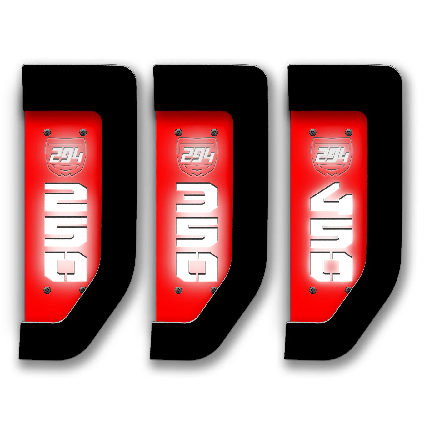 2017-2022 Ford Super Duty Fender Badge Replacement Set - Customizable LED Moto Number Plate for Truck Accessories - Perfect for Off-Roading & Car Shows
