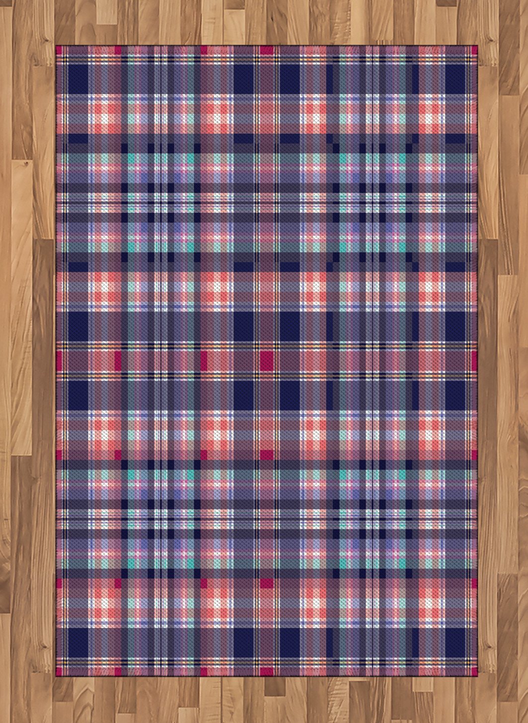 Ambesonne Checkered Area Rug 4' x 5'7