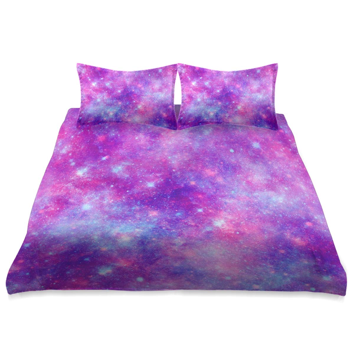 Magenta Galaxy Universe Comforter Set - Queen Size 90x90 Inch All Season Soft & Comfortable Bedding Set | Space Themed Bedroom Decor for Teens & Adults | Perfect for Cozy Nights & Stargazing Lovers