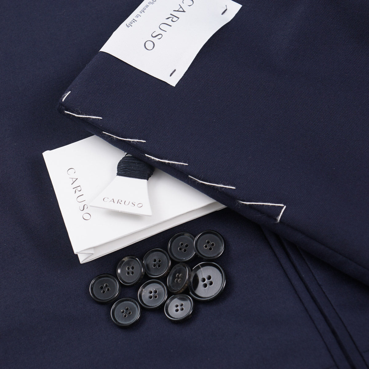 Premium Caruso Navy Super 150s Wool Suit for Men - Italian Tailored Business & Formal Attire - Perfect for Weddings, Office Meetings & Special Occasions