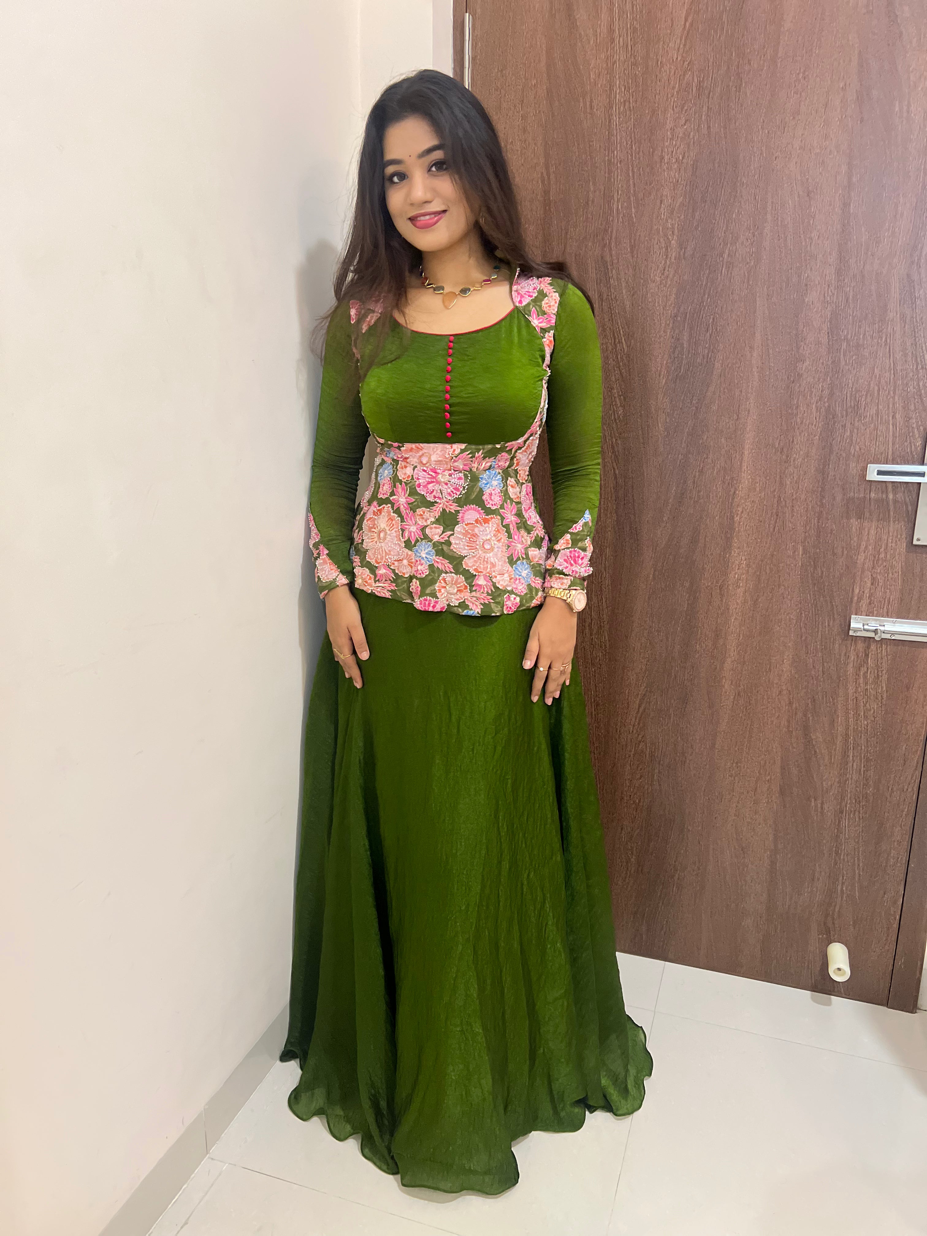 Amulya Premium Designer Peplum Top and Skirt Set for Women - Elegant Party Wear & Special Occasion Outfit | Perfect for Weddings, Cocktail Parties & Date Nights