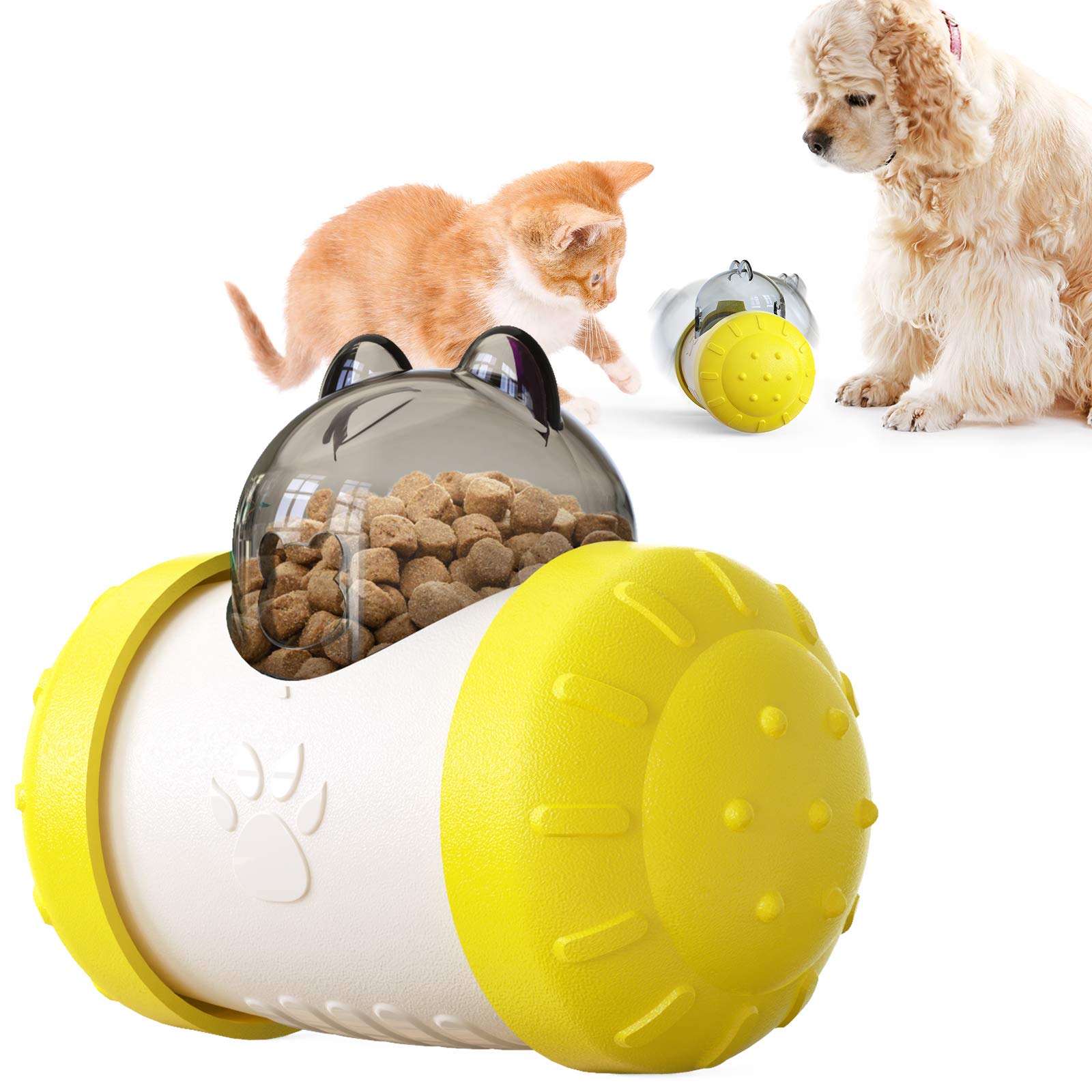 Felenny Durable Dog & Cat Food Dispenser Toy - Interactive Pet Feeder for Playtime, Chasing & Eating Fun - Perfect for Indoor & Outdoor Use