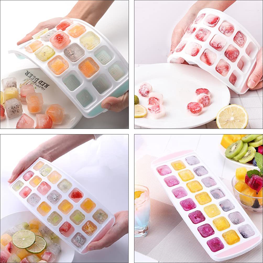 Premium CALLARON 2-Pack Silicone Ice Cube Trays - Reusable Ice Molds for Cocktails, Whiskey, Beverages & DIY Soap Making - BPA-Free Flexible Ice Ball & Cube Maker for Home Bar, Kitchen & Baking Supplies