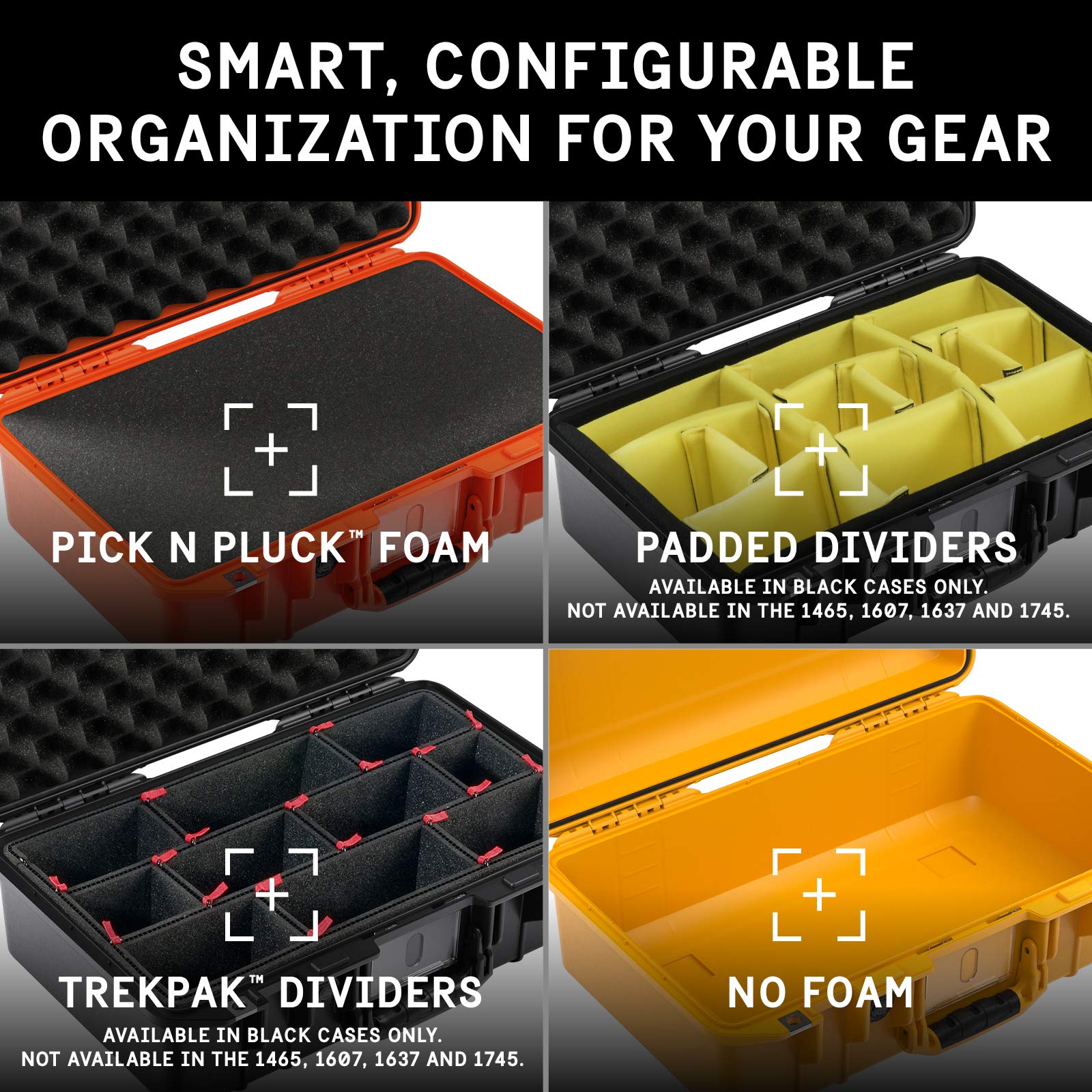 Pelican Air 1485 Waterproof Hard Case with Custom Foam Insert - Lightweight Yellow Protective Case for Camera, Drone & Electronics - Travel, Outdoor Adventure & Equipment Storage