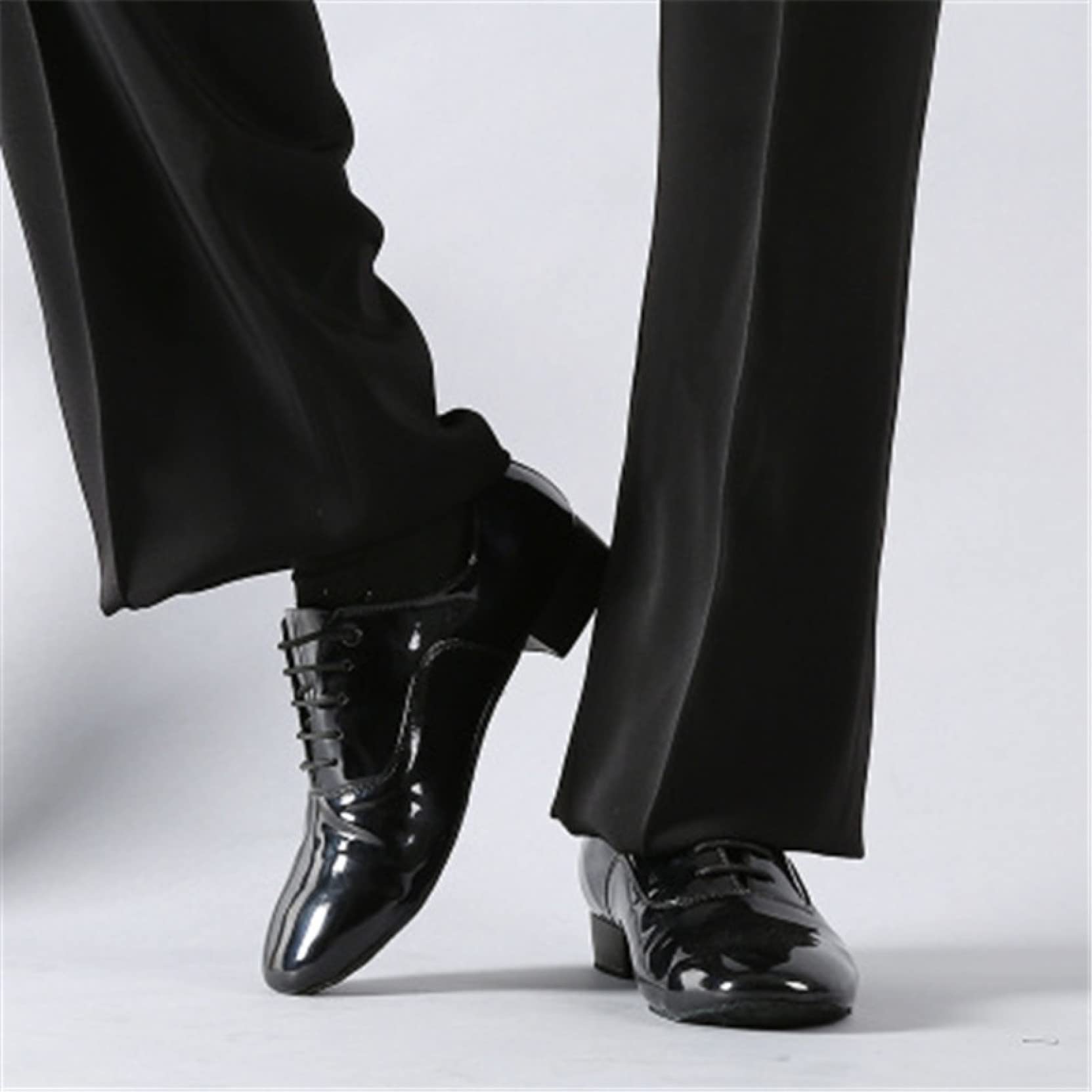 Men's Comfortable Lace-Up Dress Shoes - Patent Leather Oxfords for Party & Dance - Breathable Formal Shoes for Men | Perfect for Weddings, Business & Evening Events