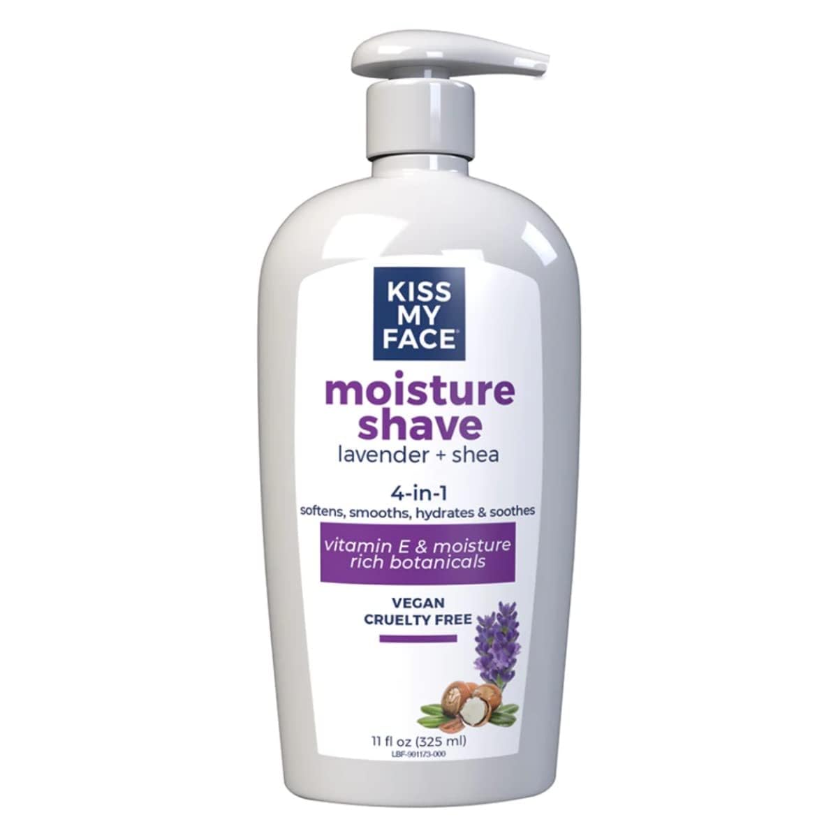 Kiss My Face Moisturizing Shaving Cream with Lavender & Shea Butter - Soothing & Hydrating for Sensitive Skin - Perfect for Men & Women's Daily Shaving Routine