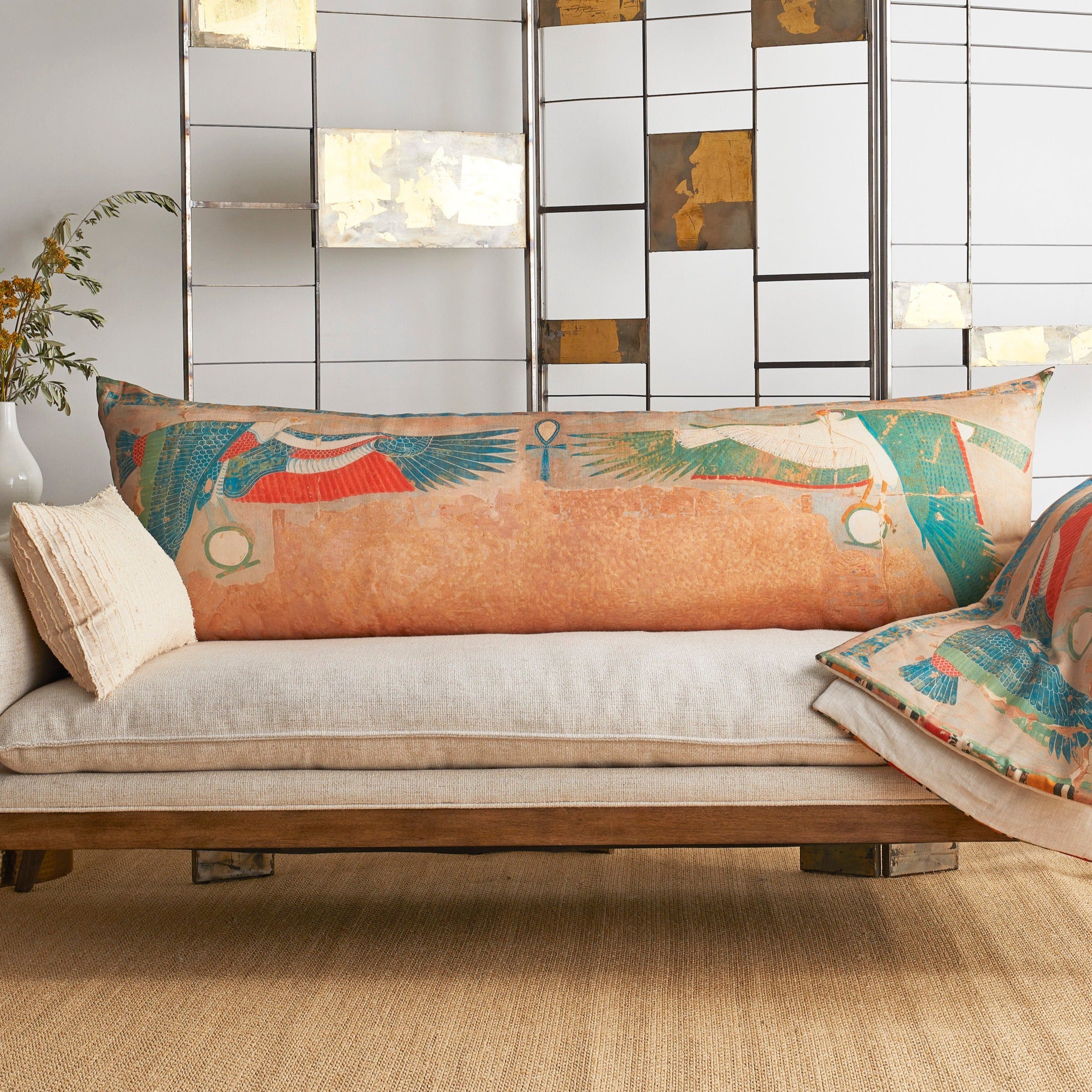 Premium Nekhbet & Falcon Mega Pillow - Ultra Soft Large Body Pillow for Sleeping, Lounging & Decor - Perfect for Bed, Sofa & Home Decor Gifts