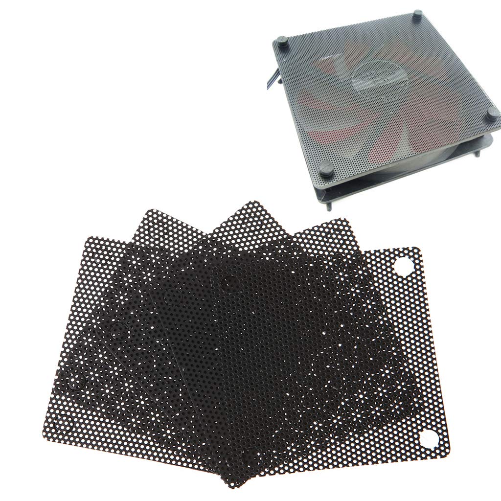 Tebatu 50mm PVC Fan Dust Filter - Black PC Dustproof Mesh Cover for Computer, Cuttable for Custom Fit | Perfect for Gaming PCs, Servers, and Electronics Cooling Systems